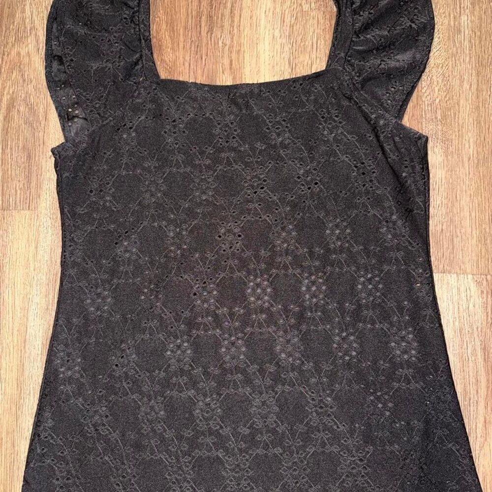 Les Amis Women's Black Lace Blouse Size small